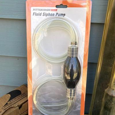 LOT 58G: Automobile Tool Collection - Craftsman Torque Wrench, Jumper / Booster Cables, 14" Lug Wrench, Box of Lugs and Fluid Siphon...