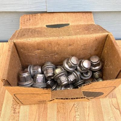 LOT 58G: Automobile Tool Collection - Craftsman Torque Wrench, Jumper / Booster Cables, 14" Lug Wrench, Box of Lugs and Fluid Siphon...