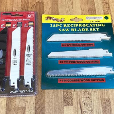 LOT 59G: Black & Decker Drill / Driver DR501 in Original Box, Chicago Reciprocating Saw Item 4095 and Packages of Saw Blades