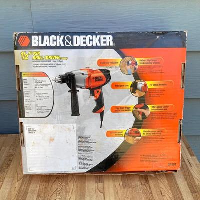 LOT 59G: Black & Decker Drill / Driver DR501 in Original Box, Chicago Reciprocating Saw Item 4095 and Packages of Saw Blades