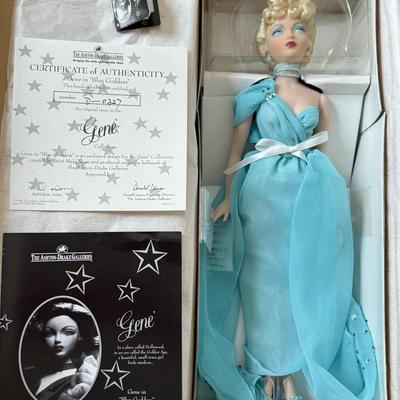 LOT 64L: Ashton-Drake Galleries Mel Odom Gene "Blue Goddess" Doll w/ COA & Box (D-0327)