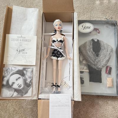 LOT 65L: Ashton-Drake Galleries Mel Odom Gene "Simply Gene" Doll w/ COA & Box (3244) & NIP Gene Costume