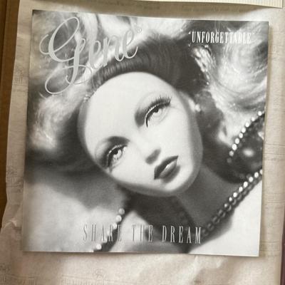 LOT 66L: Ashton-Drake Galleries Mel Odom Gene "Unforgettable" Doll w/ COA & Box (1088) and "Gold Sensation" Costume