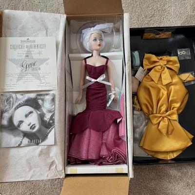 LOT 66L: Ashton-Drake Galleries Mel Odom Gene "Unforgettable" Doll w/ COA & Box (1088) and "Gold Sensation" Costume
