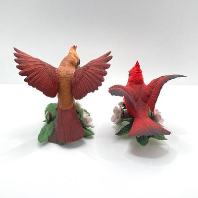 LOT 76K: Lenox Fine Porcelain Male and Female Cardinal Bird Figurines