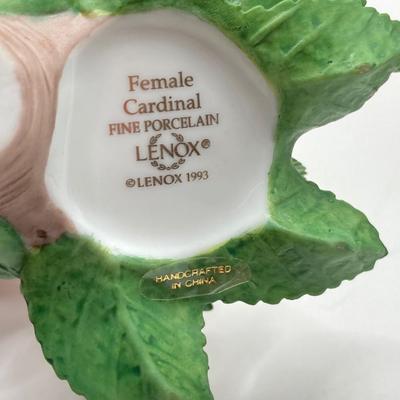 LOT 76K: Lenox Fine Porcelain Male and Female Cardinal Bird Figurines