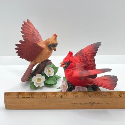 LOT 76K: Lenox Fine Porcelain Male and Female Cardinal Bird Figurines