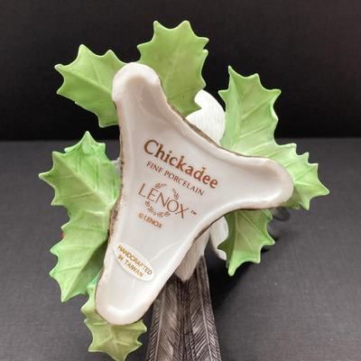 LOT 80K: Collection of Lenox Fine Porcelain Bird Figurines - Chickadee, Dark-eyed Junco and Female Black-Capped Chickadee