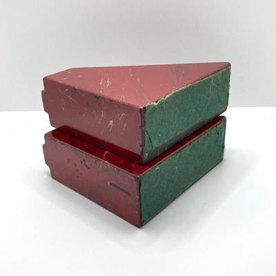 LOT 83K: Pair of Cherry Stone / Onyx Carved Book Ends