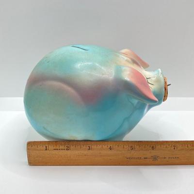 LOT 84K: Vintage Hull Pottery Corky Pig with Cork Nose Piggy Bank