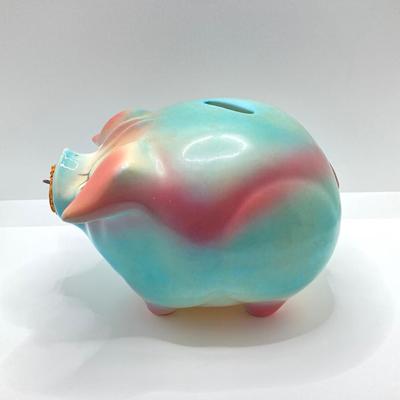 LOT 84K: Vintage Hull Pottery Corky Pig with Cork Nose Piggy Bank