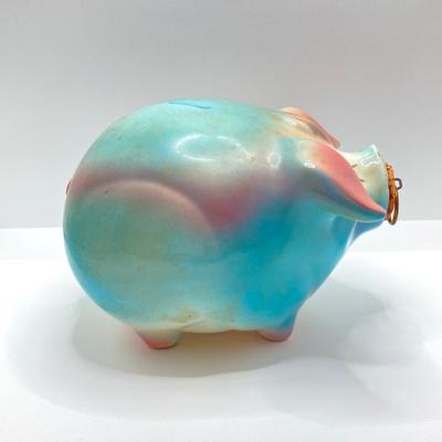 LOT 84K: Vintage Hull Pottery Corky Pig with Cork Nose Piggy Bank