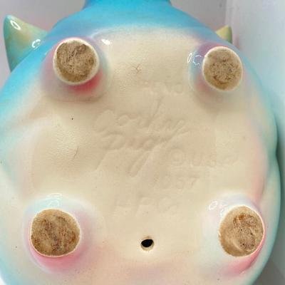 LOT 84K: Vintage Hull Pottery Corky Pig with Cork Nose Piggy Bank
