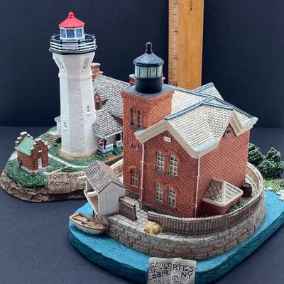 LOT 90K: Pair of Harbour Lights Lighthouses - Lady Lightkeepers Series Saugerties New York #171 and Society Exclusive Port Sanilac...