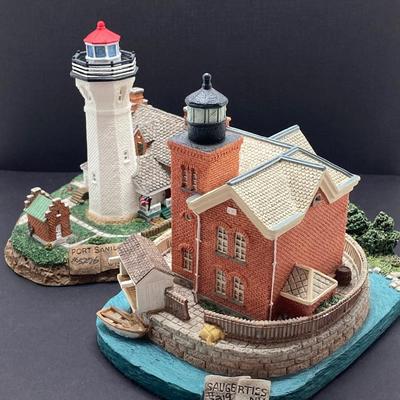 LOT 90K: Pair of Harbour Lights Lighthouses - Lady Lightkeepers Series Saugerties New York #171 and Society Exclusive Port Sanilac...