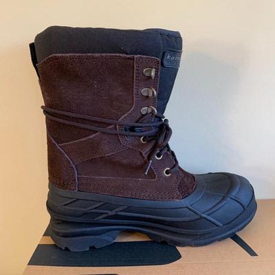 LOT 91 Z: Men's Timberland Leather Work Shoes & NIB Kamik Nationplus Work Boots