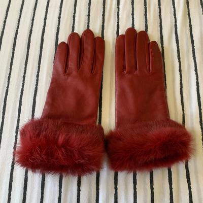 LOT 100 Z: Women's Colorful Leather Glove Collection; Carole Little (Rabbit Fur Cuffs) & More