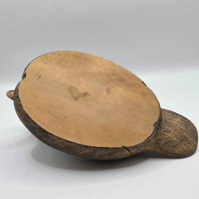 LOT 109K: Lucky Ducks!/ Two Carved Ducks, One With Makers Name & Date