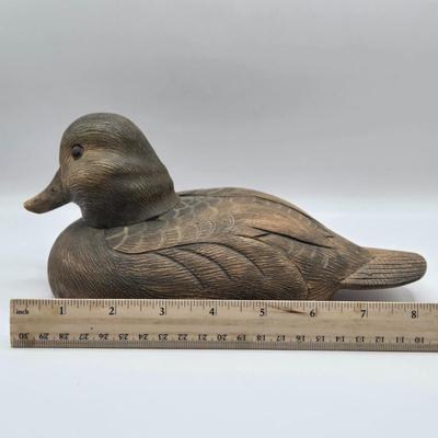 LOT 109K: Lucky Ducks!/ Two Carved Ducks, One With Makers Name & Date