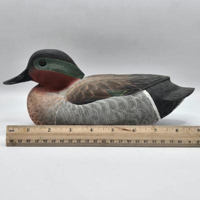 LOT 109K: Lucky Ducks!/ Two Carved Ducks, One With Makers Name & Date