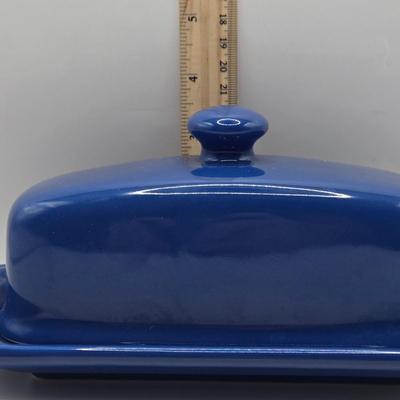 LOT 110K: Longaberger Pottery Crock, Pitcher, & Butter Dish