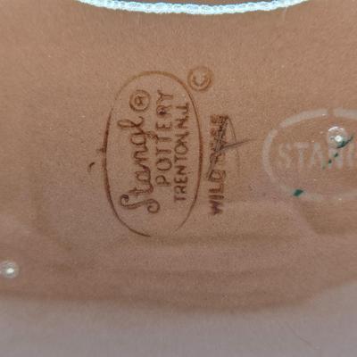 LOT 112K: Stangl Pottery Wild Rose Serving Platter, Divided Serving Bowl, & Two Cracker/ Cheese Trays