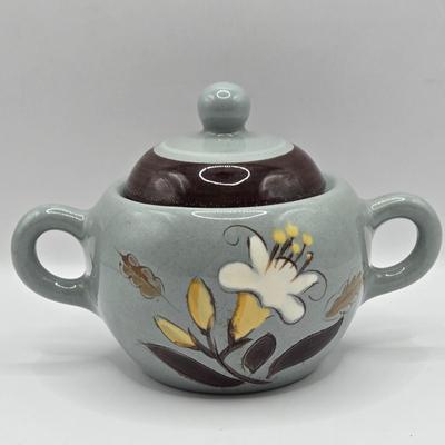 LOT 114K: Vintage Stangl Pottery Golden Harvest Lily Sugar Bowl and Mug