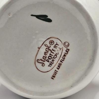 LOT 115K: Stangl Fruit and Flowers Pitchers and Divided Serving Bowl & 2 Fruit Pitchers