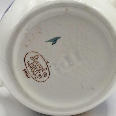 LOT 115K: Stangl Fruit and Flowers Pitchers and Divided Serving Bowl & 2 Fruit Pitchers