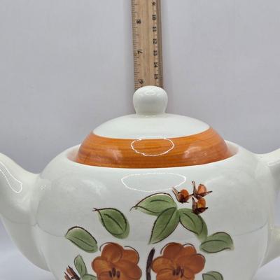 LOT 116K: Two Vintage Stangl Pottery Bittersweet Pitchers & Small First Love Pitcher