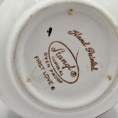 LOT 116K: Two Vintage Stangl Pottery Bittersweet Pitchers & Small First Love Pitcher