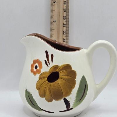 LOT 116K: Two Vintage Stangl Pottery Bittersweet Pitchers & Small First Love Pitcher