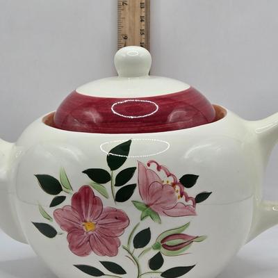LOT 117K: Two Stangl Pottery Wild Rose Pitchers and 1 Teapot