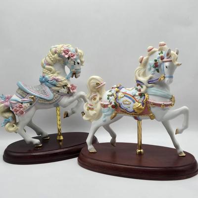 LOT 120K: Two Lenox Carousel Horses