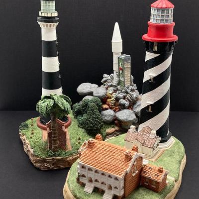 LOT 121K: Harbour Lights Lighthouses - Cape Canaveral Florida #163 and St. Augustine Florida #138