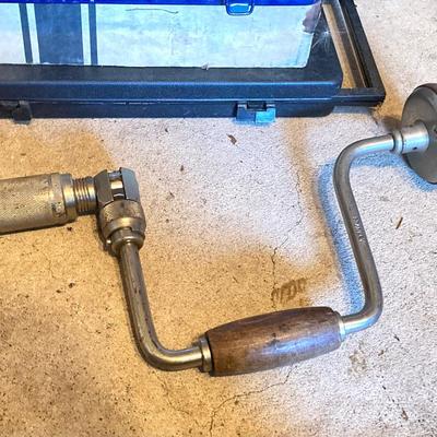 LOT 124G: Craftsman Sawmill Circular Saw in Original Box, Vintage Craftsman Meta Toolbox with Contents, Sledgehammer, Pittsburgh Socket...