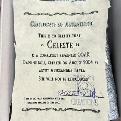 LOT 127L: Tonner Tyler Wentworth Collection 16-inch Articulated Fashion Dolls: OOAK Repainted "Celeste" w/ COA by Artist...