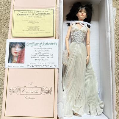 LOT 129L: Tonner Articulated 16" Fashion Dolls: Alice in Wonderland Basic Sweetheart (No Outfit) & OOAK Custom Repainted...