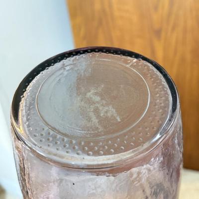 LOT 132L: Large Purple Art Glass Vases