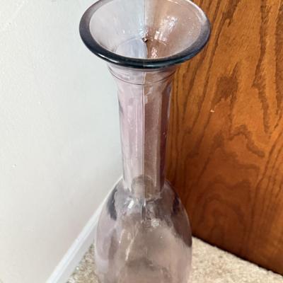 LOT 132L: Large Purple Art Glass Vases