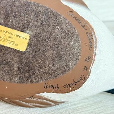 LOT 133K: 1991 Signed American Wildlife Collection Canada Goose Decory by B. Campbell