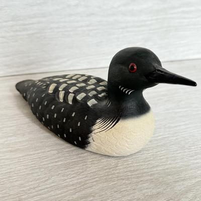 LOT 134K: 1992 Signed Loon Decoy by T Hughes