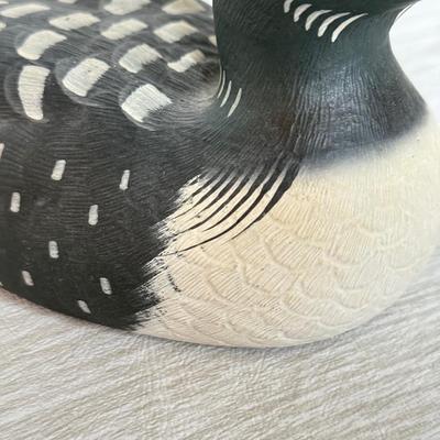 LOT 134K: 1992 Signed Loon Decoy by T Hughes