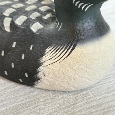 LOT 134K: 1992 Signed Loon Decoy by T Hughes