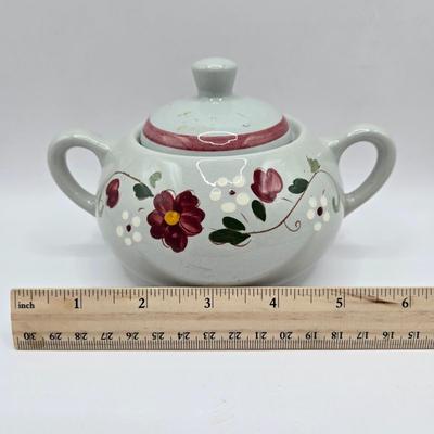 LOT 136K: Stangl Pottery Garland Plate, Gravy Boat, Covered Bowl, and 2 Small Plates