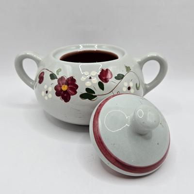 LOT 136K: Stangl Pottery Garland Plate, Gravy Boat, Covered Bowl, and 2 Small Plates