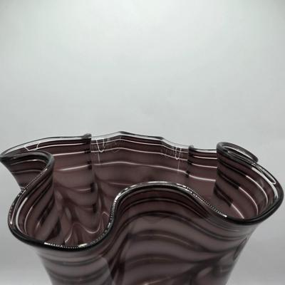 LOT 139K: Blown Glass Flower Vase Art Glass by Royal Gallery