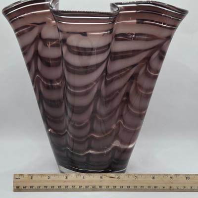 LOT 139K: Blown Glass Flower Vase Art Glass by Royal Gallery