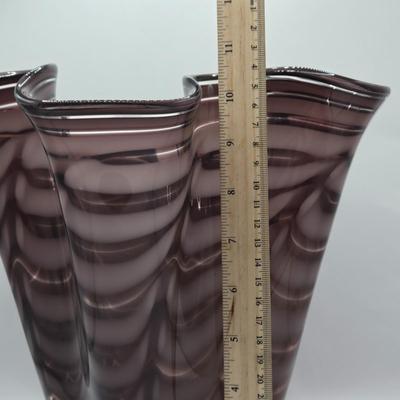 LOT 139K: Blown Glass Flower Vase Art Glass by Royal Gallery