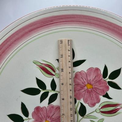 LOT 141K: Stangl Pottery Wild Rose Large Serving Platter, Large Serving Bowl, and Covered Bowl